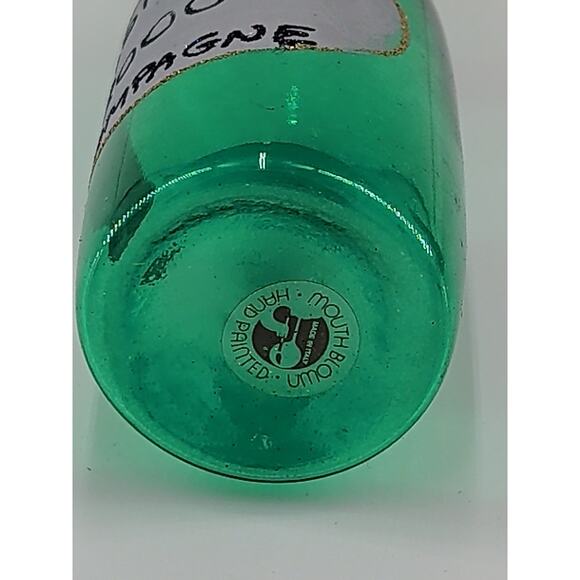 Vintage Bloomingdale Christmas Ornaments Lot Of 3 Champagne Bottle Cat Duck Boot - Picture 5 of 14